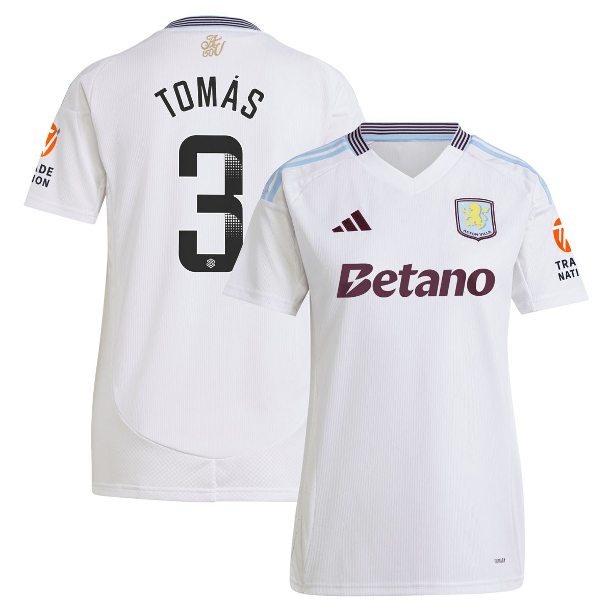 aston villa wsl away shirt 2024-25 – womens with tomás 3 printing Collection - Official Aston Villa Kits