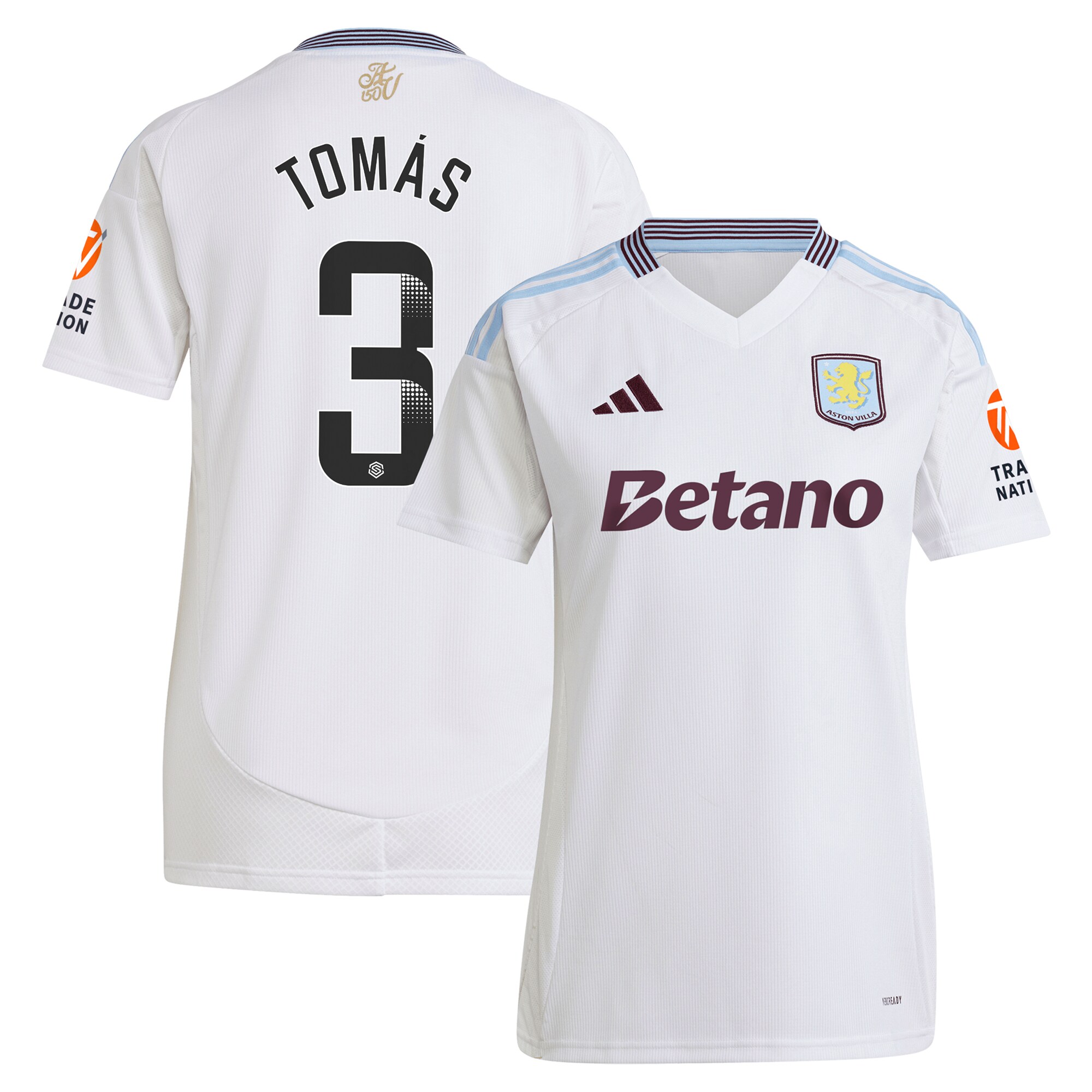 aston villa wsl away shirt 2024-25 – womens with tomás 3 printing Collection - Official Aston Villa Kits